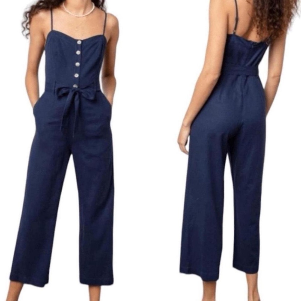 Rails Blue Jumpsuit Wide-Leg Lightweight